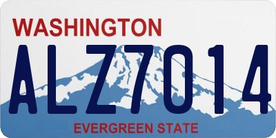 WA license plate ALZ7014