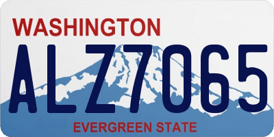 WA license plate ALZ7065
