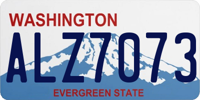 WA license plate ALZ7073
