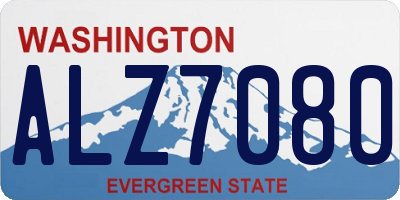 WA license plate ALZ7080