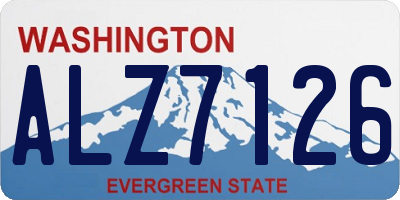 WA license plate ALZ7126