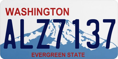 WA license plate ALZ7137