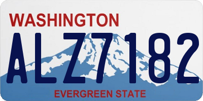 WA license plate ALZ7182