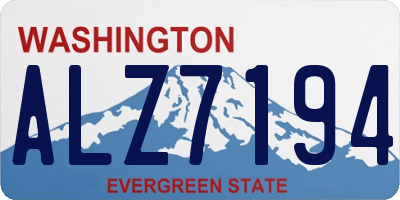 WA license plate ALZ7194