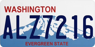 WA license plate ALZ7216