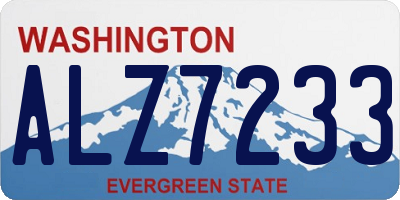WA license plate ALZ7233