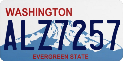 WA license plate ALZ7257