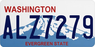 WA license plate ALZ7279
