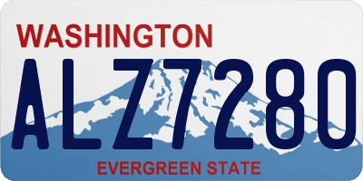 WA license plate ALZ7280