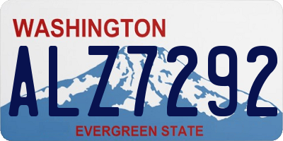 WA license plate ALZ7292