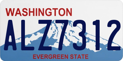 WA license plate ALZ7312