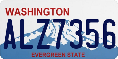 WA license plate ALZ7356