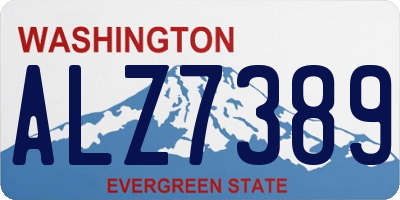 WA license plate ALZ7389