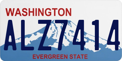 WA license plate ALZ7414