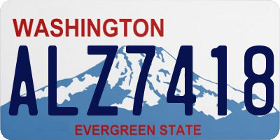 WA license plate ALZ7418