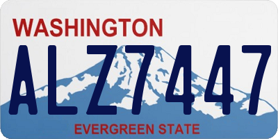 WA license plate ALZ7447