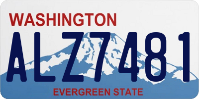 WA license plate ALZ7481