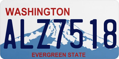 WA license plate ALZ7518