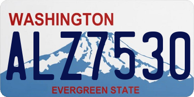 WA license plate ALZ7530