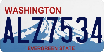 WA license plate ALZ7534