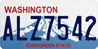 WA license plate ALZ7542