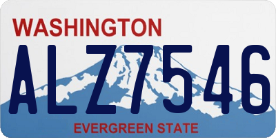 WA license plate ALZ7546