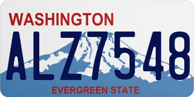 WA license plate ALZ7548