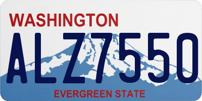 WA license plate ALZ7550