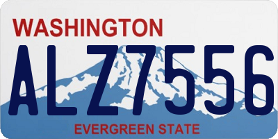 WA license plate ALZ7556