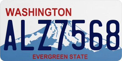 WA license plate ALZ7568