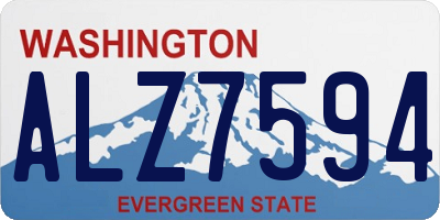 WA license plate ALZ7594