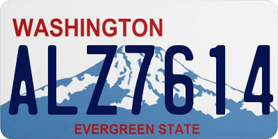 WA license plate ALZ7614