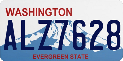 WA license plate ALZ7628