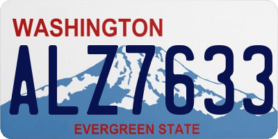 WA license plate ALZ7633