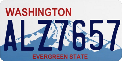 WA license plate ALZ7657
