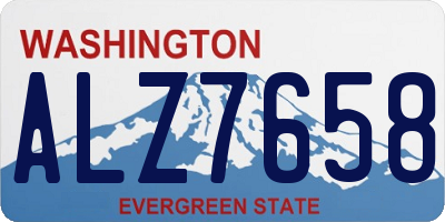 WA license plate ALZ7658