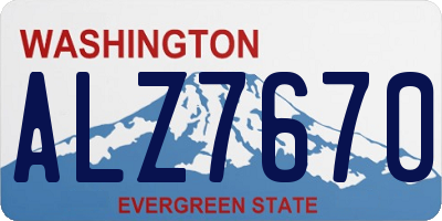 WA license plate ALZ7670