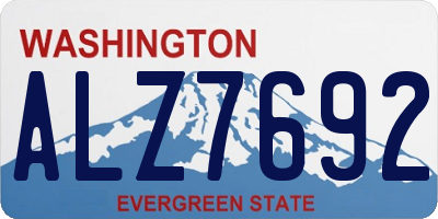 WA license plate ALZ7692