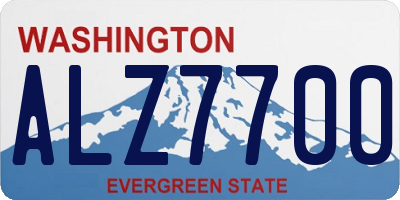 WA license plate ALZ7700