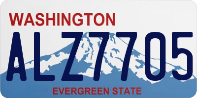 WA license plate ALZ7705