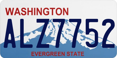 WA license plate ALZ7752