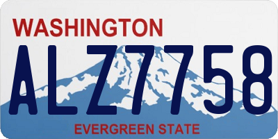 WA license plate ALZ7758