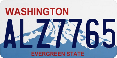 WA license plate ALZ7765