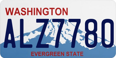 WA license plate ALZ7780