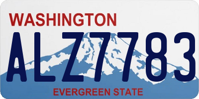 WA license plate ALZ7783
