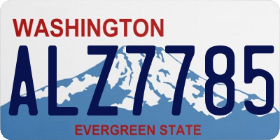 WA license plate ALZ7785