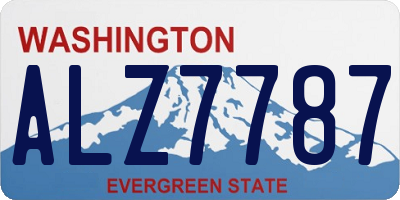 WA license plate ALZ7787