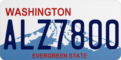 WA license plate ALZ7800