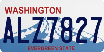 WA license plate ALZ7827