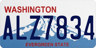 WA license plate ALZ7834